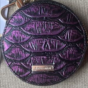 NWT Brahmin PASSION PURPLE EXCELSIOR Circle Coin Wallet